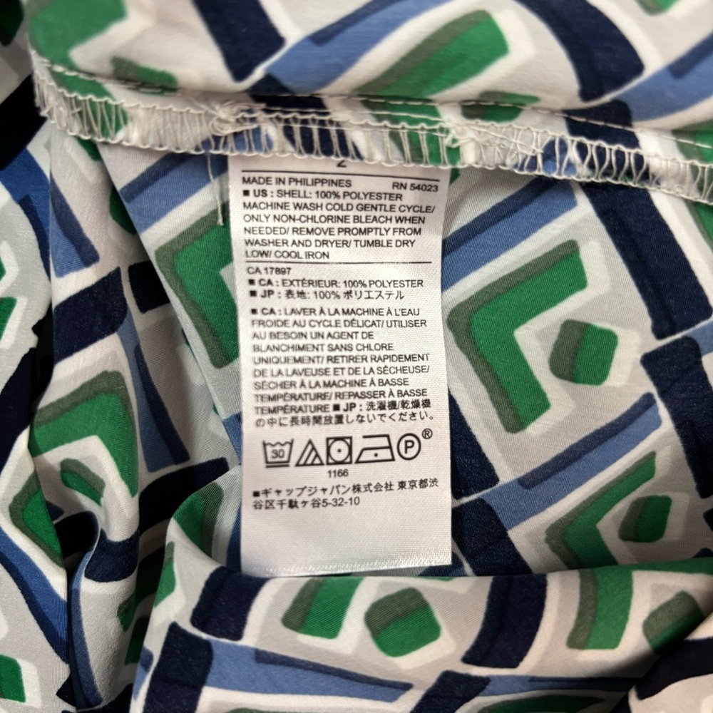 Banana Republic Dress Women’s Size 2 Surplus Neckline Geometric Print - Picture 7 of 8